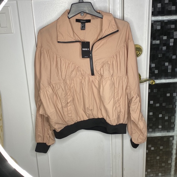 💕 Forever 21 NWT $50 casual jacket blush black sz small 💕 - Picture 9 of 9